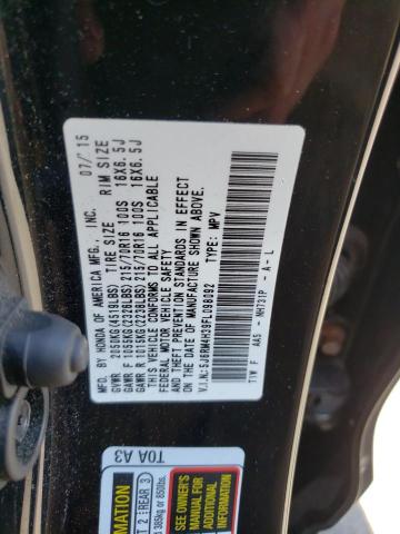 Photo 10 from auction – 2015 HONDA CR-V LX with VIN 5J6RM4H39FL098092