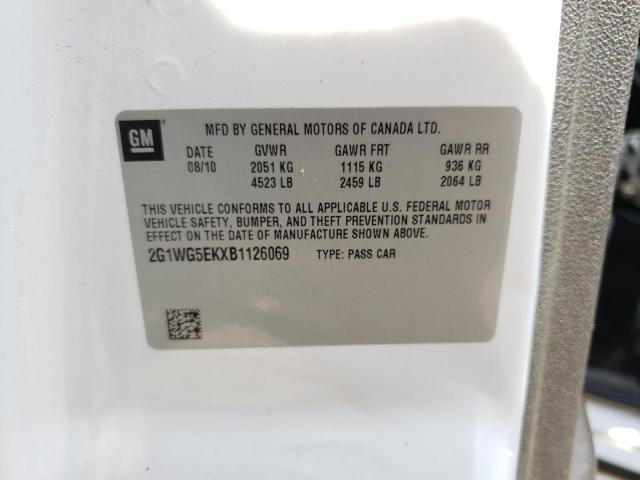 Photo 10 from auction – 2011 CHEVROLET IMPALA LT with VIN 2G1WG5EKXB1126069