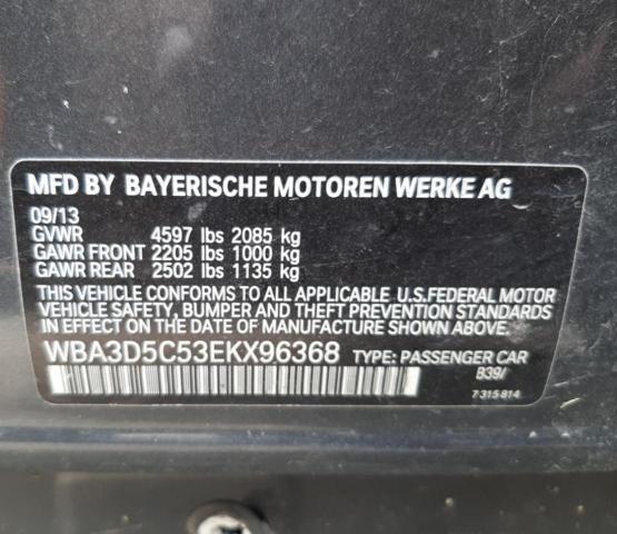 Photo 10 from auction – 2014 BMW 328 D XDRI with VIN WBA3D5C53EKX96368