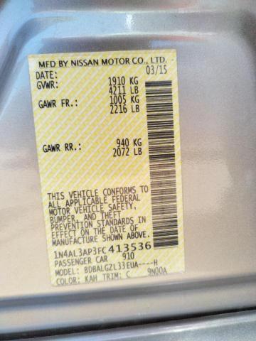 Photo 10 from auction – 2015 NISSAN ALTIMA 2.5 with VIN 1N4AL3AP3FC413536