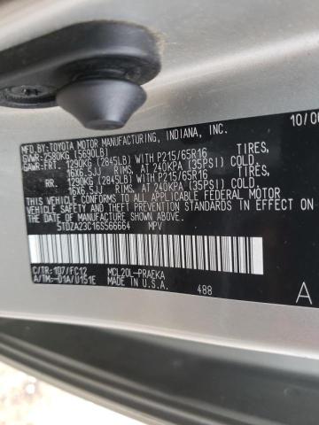 Photo 10 from auction – 2006 TOYOTA SIENNA CE with VIN 5TDZA23C16S566664