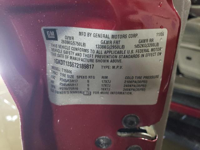 Photo 10 from auction – 2007 GMC ENVOY with VIN 1GKDT13S672189817
