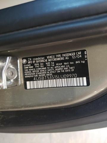 Photo 10 from auction – 2005 BMW Z4 3.0 with VIN 4USBT53515LU09970