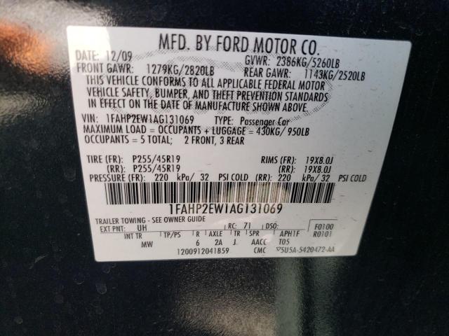 Photo 10 from auction – 2010 FORD TAURUS SEL with VIN 1FAHP2EW1AG131069