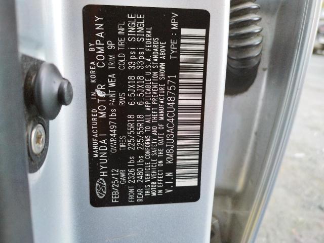 Photo 10 from auction – 2012 HYUNDAI TUCSON GLS with VIN KM8JU3AC4CU487571