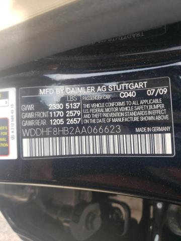 Photo 10 from auction – 2010 MERCEDES-BENZ E 350 4MAT with VIN WDDHF8HB2AA066623