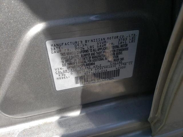 Photo 10 from auction – 2014 NISSAN SENTRA S with VIN 3N1AB7AP3EL685904