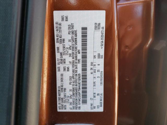 Photo 10 from auction – 2017 FORD ESCAPE S with VIN 1FMCU0F79HUE12925