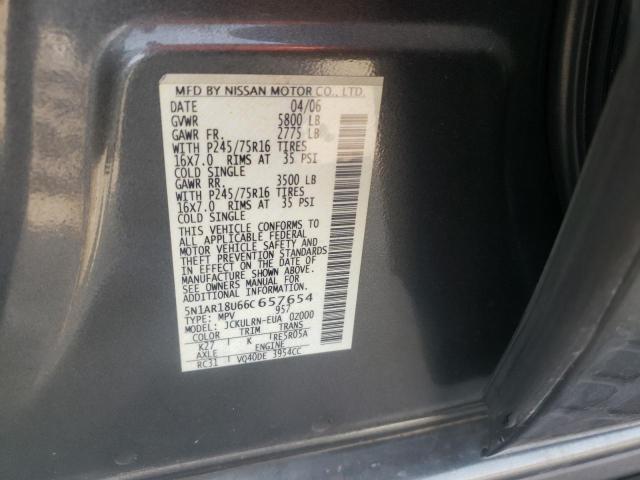 Photo 10 from auction – 2006 NISSAN PATHFINDER with VIN 5N1AR18U66C657654
