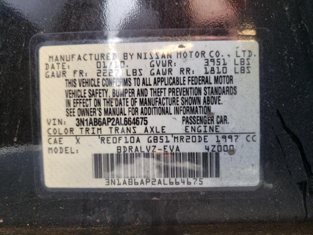 Photo 10 from auction – 2010 NISSAN SENTRA 2.0 with VIN 3N1AB6AP2AL664675