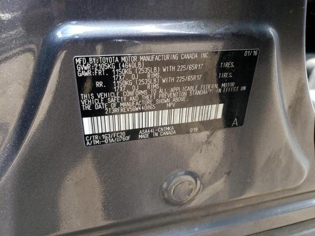 Photo 10 from auction – 2016 TOYOTA RAV4 XLE with VIN 2T3RFREV5GW440865