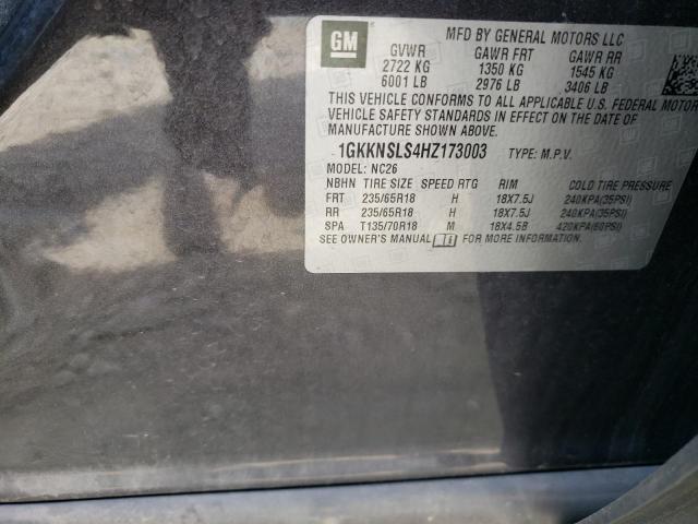 Photo 10 from auction – 2017 GMC ACADIA SLE with VIN 1GKKNSLS4HZ173003