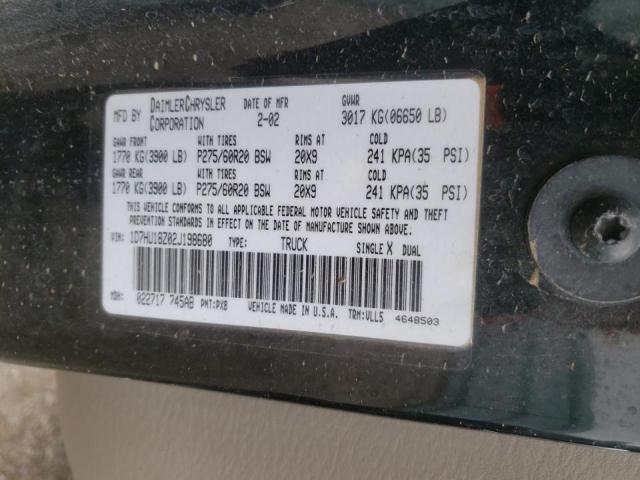 Photo 10 from auction – 2002 DODGE RAM 1500 with VIN 1D7HU18Z02J198680
