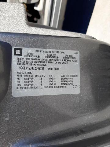 Photo 10 from auction – 2007 CHEVROLET 1500 with VIN 1GCEK19J47Z642731