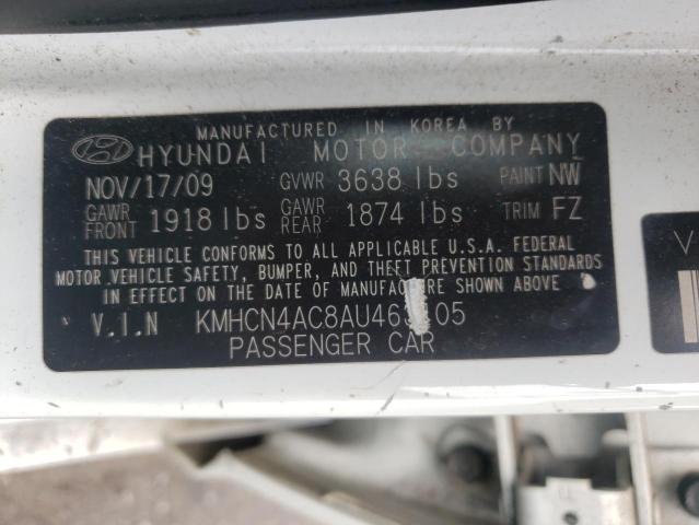 Photo 10 from auction – 2010 HYUNDAI ACCENT GLS with VIN KMHCN4AC8AU463105