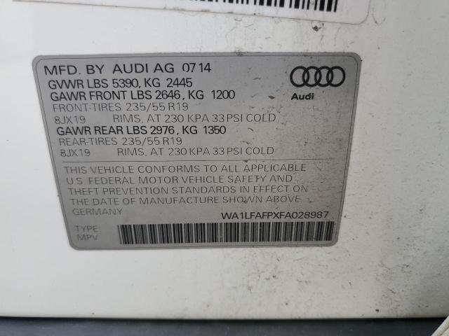 Photo 10 from auction – 2015 AUDI SQ5 with VIN WA1LFAFPXFA028987