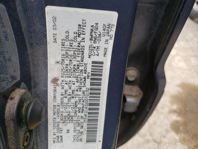 Photo 10 from auction – 2002 TOYOTA HIGHLANDER with VIN JTEHF21A320072152