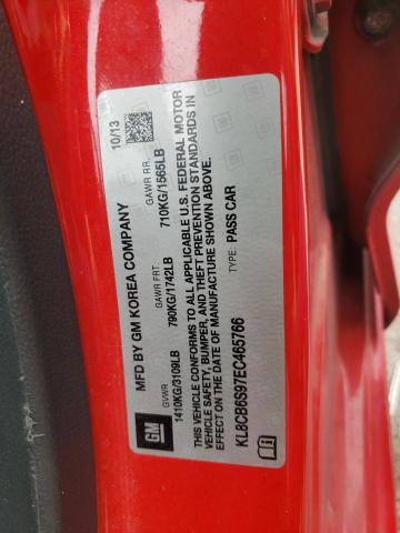 Photo 10 from auction – 2014 CHEVROLET SPARK LS with VIN KL8CB6S97EC465766