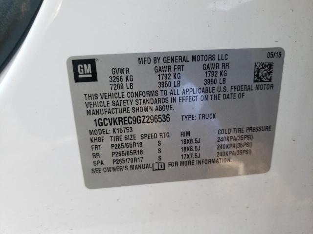 Photo 10 from auction – 2016 CHEVROLET SILVERADO with VIN 1GCVKREC9GZ296536