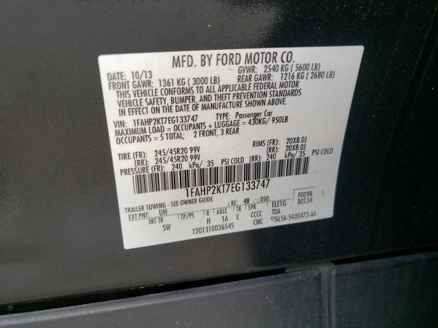 Photo 10 from auction – 2014 FORD TAURUS SHO with VIN 1FAHP2KT7EG133747