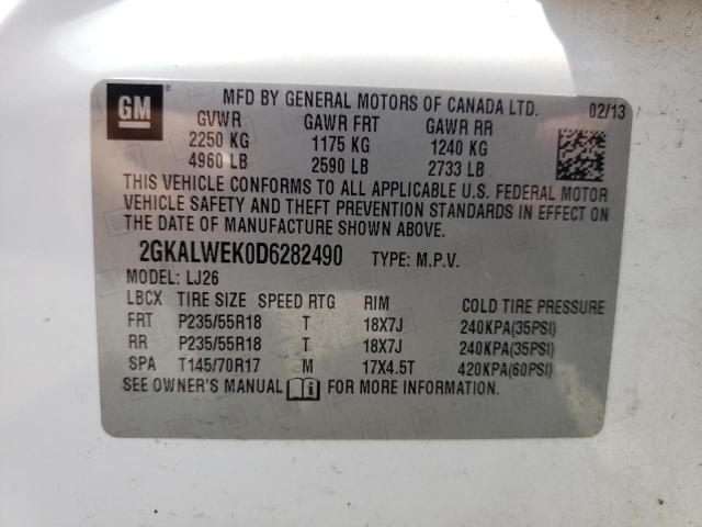 Photo 10 from auction – 2013 GMC TERRAIN SL with VIN 2GKALWEK0D6282490