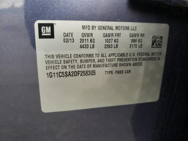 Photo 10 from auction – 2013 CHEVROLET MALIBU 1LT with VIN 1G11C5SA2DF258305