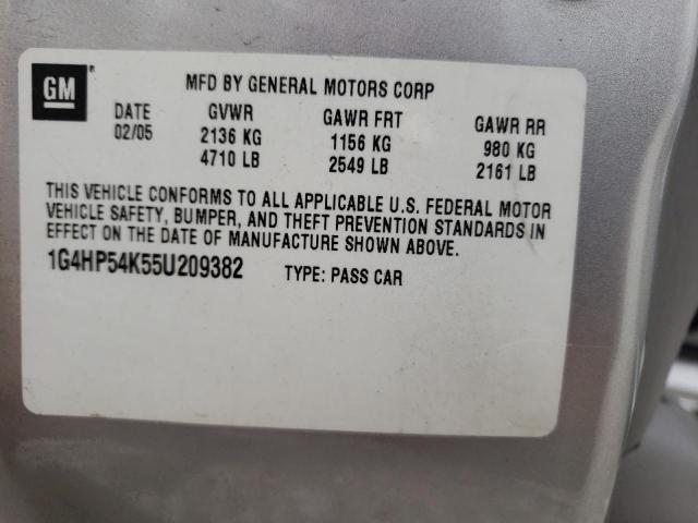 Photo 10 from auction – 2005 BUICK LESABRE CU with VIN 1G4HP54K55U209382