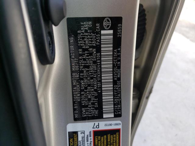 Photo 10 from auction – 2017 TOYOTA CAMRY LE with VIN 4T1BF1FKXHU448106