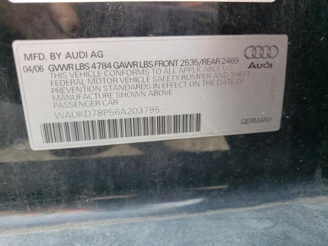 Photo 10 from auction – 2006 AUDI A3 S-LINE with VIN WAUKD78P56A203795
