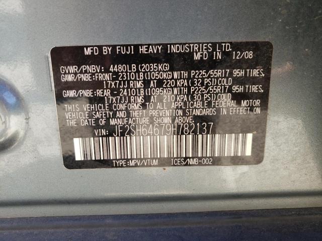 Photo 10 from auction – 2009 SUBARU FORESTER 2 with VIN JF2SH64679H782137