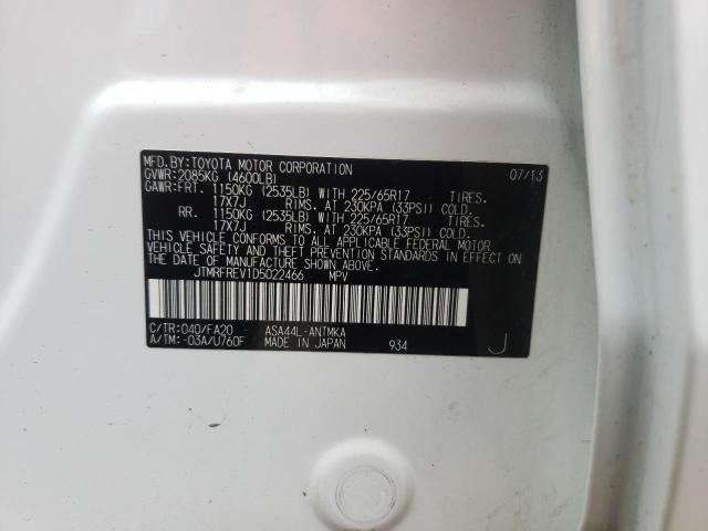 Photo 10 from auction – 2013 TOYOTA RAV4 XLE with VIN JTMRFREV1D5022466