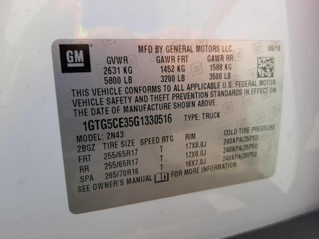 Photo 10 from auction – 2016 GMC CANYON SLE with VIN 1GTG5CE35G1330516