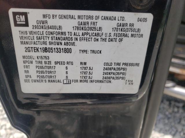 Photo 10 from auction – 2005 GMC NEW SIERRA with VIN 2GTEK19B051331800