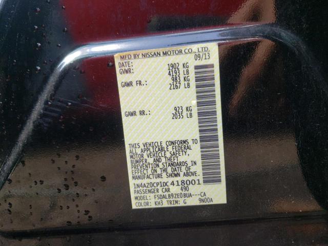 Photo 10 from auction – 2013 NISSAN LEAF S with VIN 1N4AZ0CP1DC418001