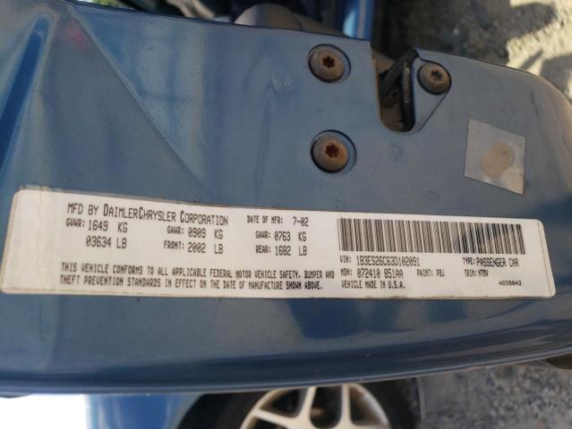 Photo 10 from auction – 2003 DODGE NEON with VIN 1B3ES26C63D102091