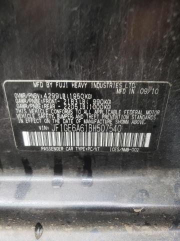Photo 10 from auction – 2011 SUBARU IMPREZA 2. with VIN JF1GE6A61BH507540