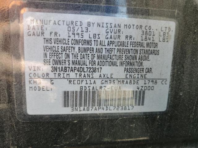 Photo 10 from auction – 2013 NISSAN SENTRA with VIN 3N1AB7AP4DL723817