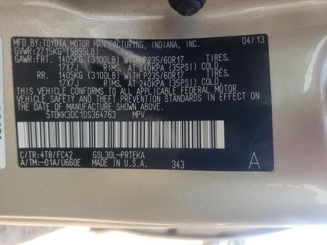Photo 10 from auction – 2013 TOYOTA SIENNA LE with VIN 5TDKK3DC1DS364763