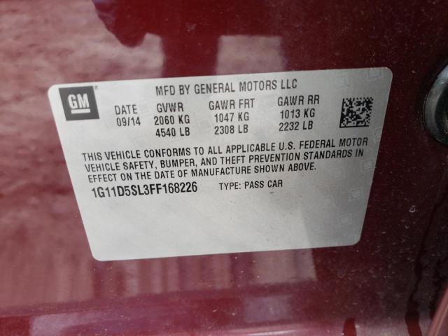 Photo 10 from auction – 2015 CHEVROLET MALIBU 2LT with VIN 1G11D5SL3FF168226