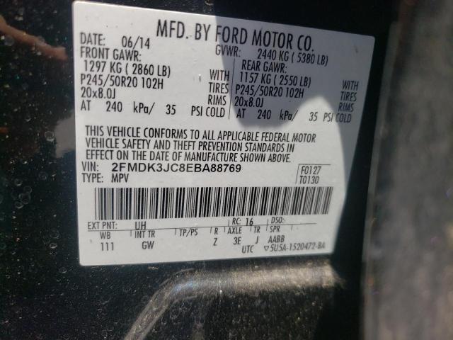 Photo 10 from auction – 2014 FORD EDGE SEL with VIN 2FMDK3JC8EBA88769