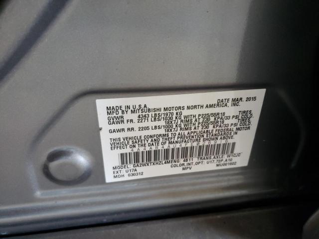Photo 10 from auction – 2015 MITSUBISHI OUTLANDER with VIN 4A4AR4AU4FE026916