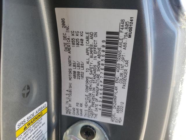 Photo 10 from auction – 2007 MITSUBISHI ECLIPSE ES with VIN 4A3AK64F77E056009