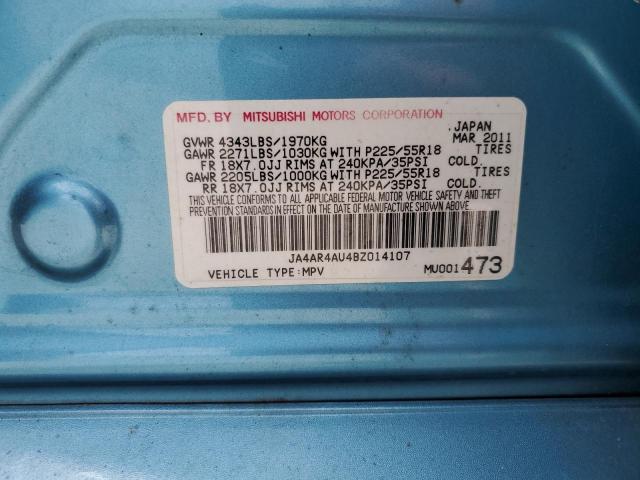 Photo 10 from auction – 2011 MITSUBISHI OUTLANDER with VIN JA4AR4AU4BZ014107