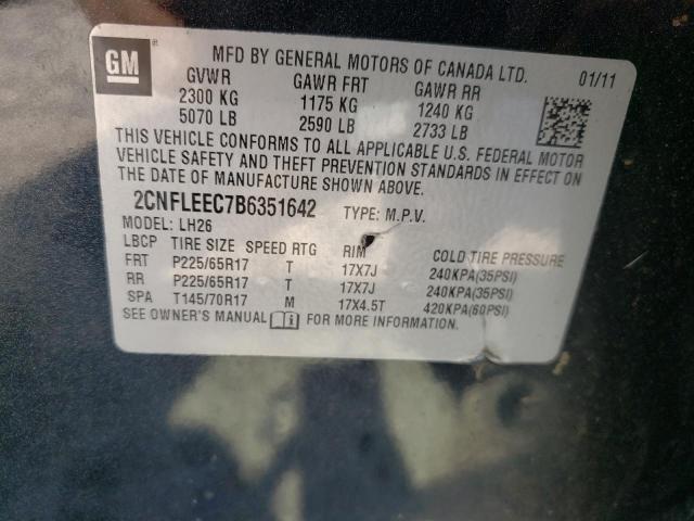 Photo 10 from auction – 2011 CHEVROLET EQUINOX LT with VIN 2CNFLEEC7B6351642