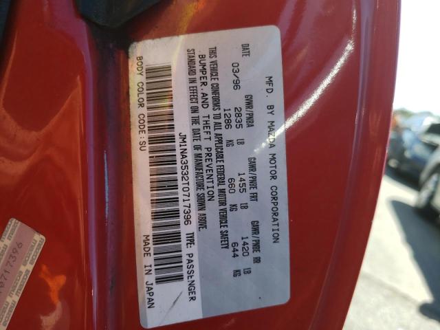 Photo 10 from auction – 1996 MAZDA MX-5 MIATA with VIN JM1NA3532T0717396