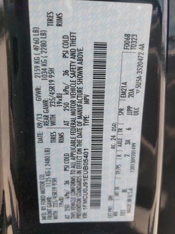 صورة رقم 10 من المزاد - 2014 FORD ESCAPE TIT مع VIN 1FMCU0J91EUB05401