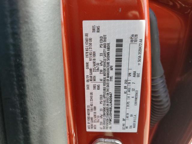 Photo 10 from auction – 2020 FORD ESCAPE SEL with VIN 1FMCU0H68LUA00847