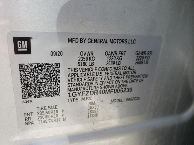Photo 10 from auction – 2021 CADILLAC XT4 PREMIU with VIN 1GYFZDR40MF005239