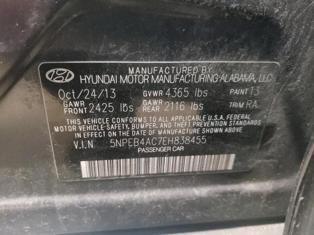 Photo 10 from auction – 2014 HYUNDAI SONATA GLS with VIN 5NPEB4AC7EH838455