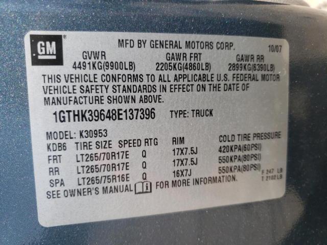 Photo 10 from auction – 2008 GMC SIERRA K35 with VIN 1GTHK39648E137396
